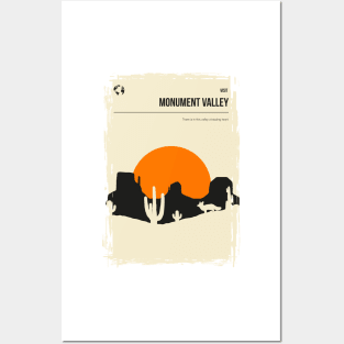 Monument valley vintage minimal book cover travel poster Posters and Art